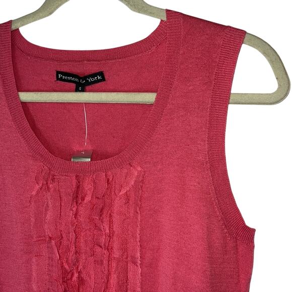 Preston & York Ladies Rose Pink Sleeveless "Alexis" Knit Top, Size Small, NWT! - Picture 2 of 5